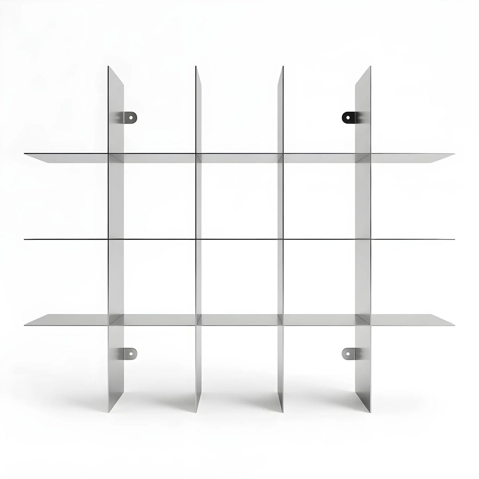 Ferrani Mono Grid stainless steel wall shelf minimalist design