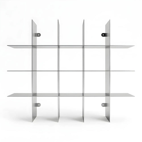 Ferrani Mono Grid stainless steel wall shelf minimalist design