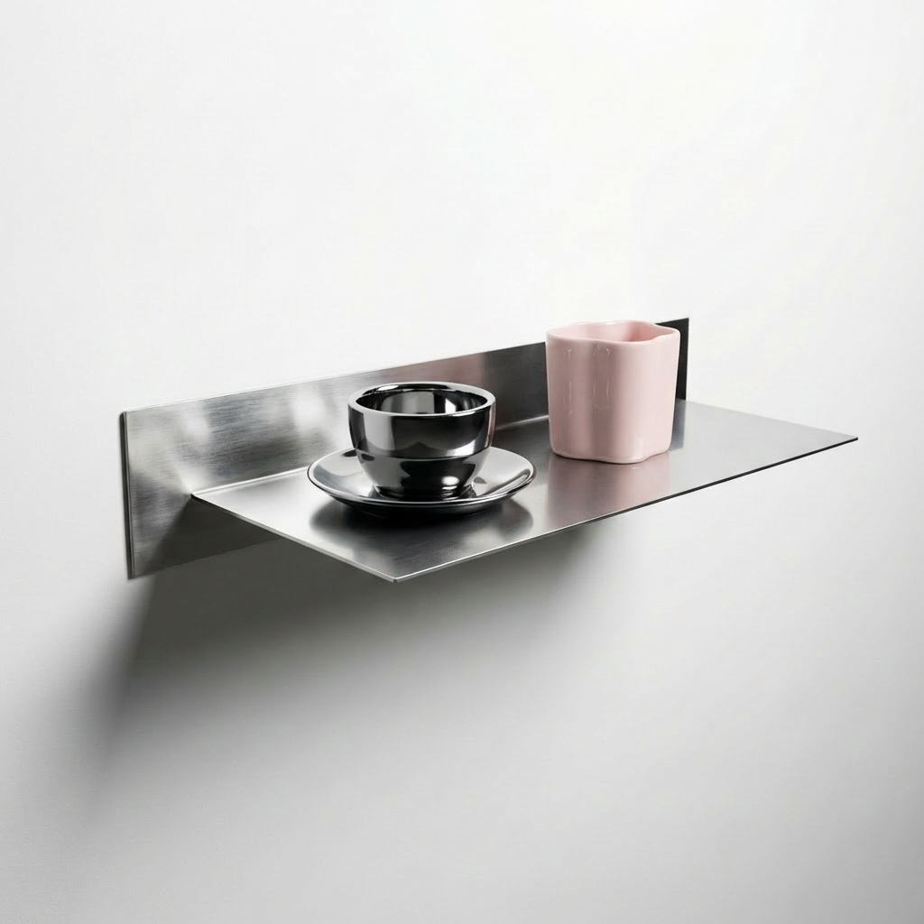 Ferrani Mono Plane minimalist steel shelf modern interior 500mm